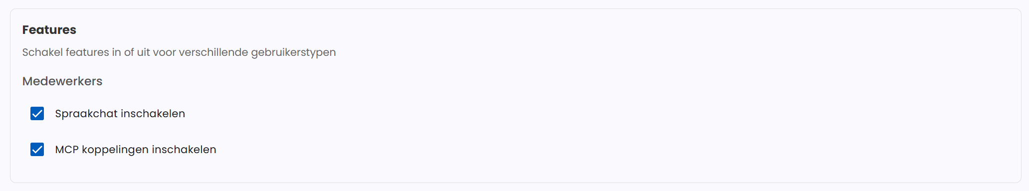 Enable Features